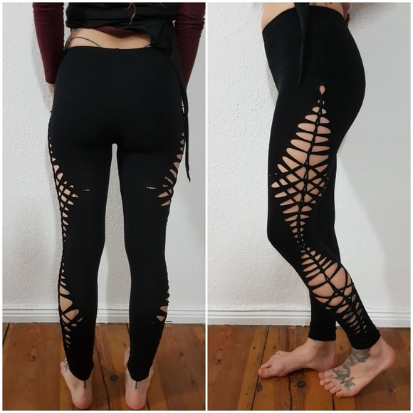 Pants - Black XL side stitch leggings